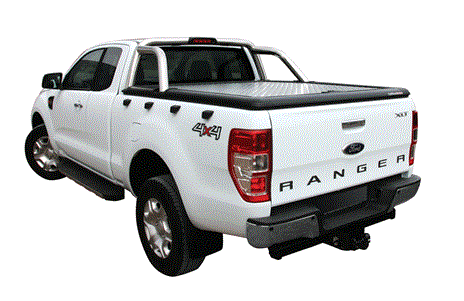 Evor350 Upstone Aluminium Tonneau Cover Ford Ranger Super Cab 2012 Compatible With Original Roll Bar Ford Ranger